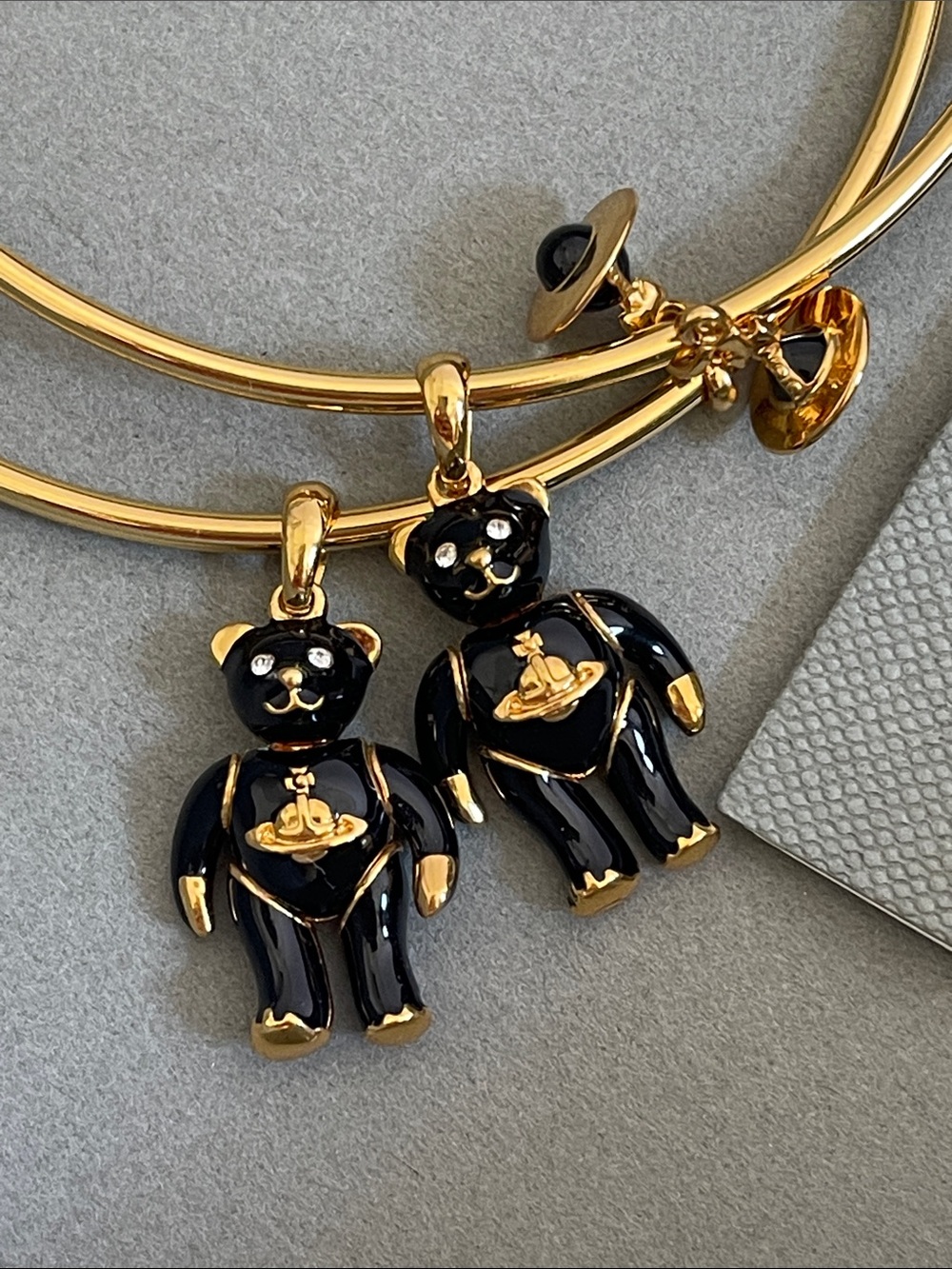 Vivienne Westwood 2010 TEDDY BEAR Blk bungle Gold RARE